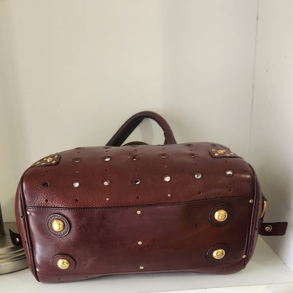 Like New!Marc Jacob's ( Made in Italy), Laser Cut Brigittte Brown Satchel bag - Picture 3 of 14